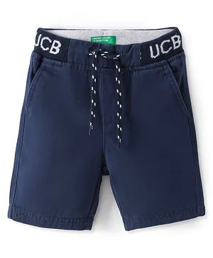 UCB Cotton Woven Solid Colour Shorts - Navy Blue