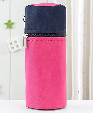 Babyhug Insulated Feeding Bottle Cover With Zip- Pink & Navy Blue