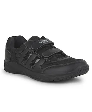 Adidas black school hot sale shoes velcro