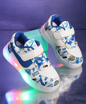 Children Kids Baby Girls Boys Fleece Snow Boots Led Light Luminous Shoes  Sneaker 