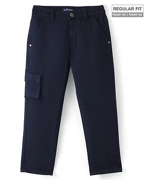 Pine Kids Cotton Rich Stretchable full length denim with Cargo Pocket - Navy Blue