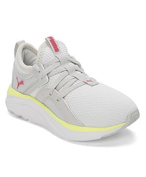 PUMA Soft Sophia PS Slip On Shoes -  Feather Grey Glowing Pink  & White