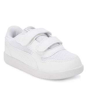 PUMA Punch Comfort INF Mesh Designed Velcro Closure Shoes - White