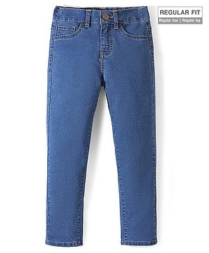 Pine Kids Ankle Length Washed Jeans - Mid Wash