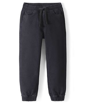 Pine Kids Denim Woven Full Length Washed Jeans- Black