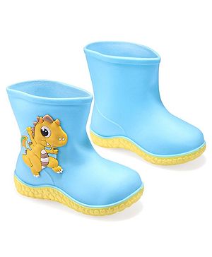 Cute Walk by Babyhug Gumboots with Dino Applique -Blue