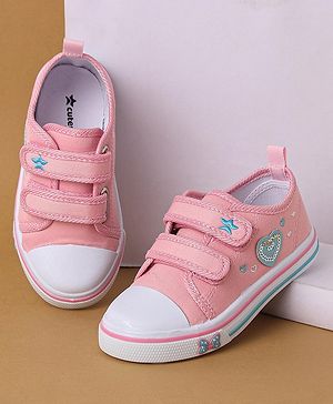 Cute Walk by Babyhug Casual Shoes With Velcro Closure Sequin Detailing - Pink