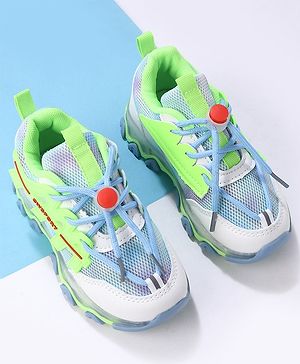 Cute Walk by Babyhug Lace Up Sneakers - Green