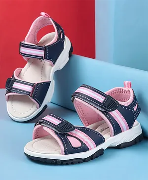 Cute Walk by Babyhug Sandals With Velcro Closure - Pink & Blue