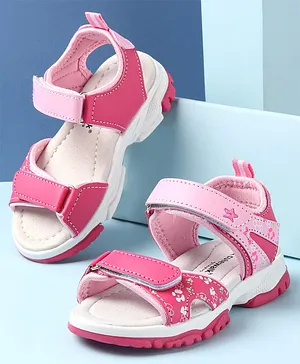 Cute Walk by Babyhug Velcro Closure Sandals - Pink