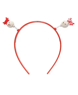 TMW Kids Christmas Reindeer Head Bopper Hair Band - Red