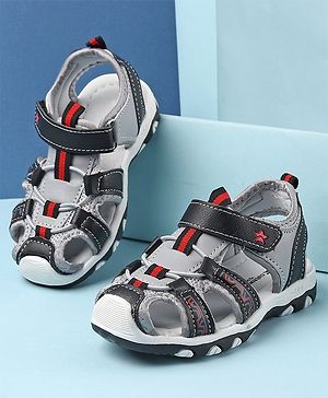 Cute Walk by Babyhug Velcro Closure Sandals - Black