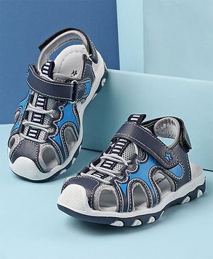 Cute Walk by Babuhyg Sandals with Velcro Closure - Blue