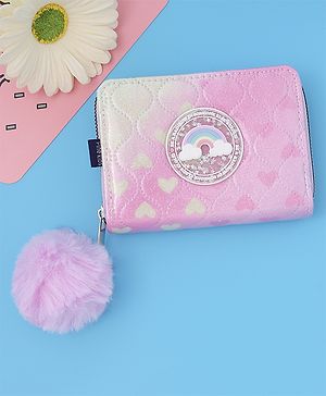Pine Kids Wallets With Rainbow Patch - Pink