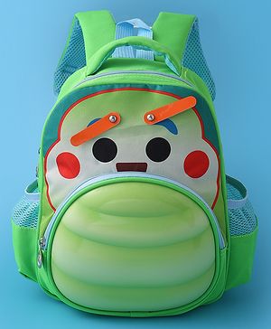 Babyhug Fashion  Backpack with Cartoon Theme Design - Green