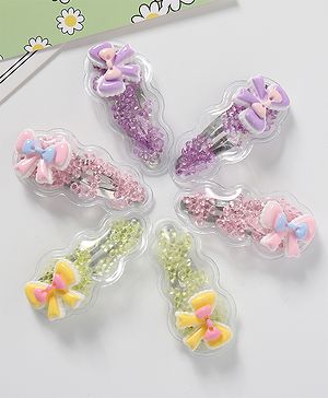 Babyhug Free Size Snap Clips Pack of 6 - Multicolor