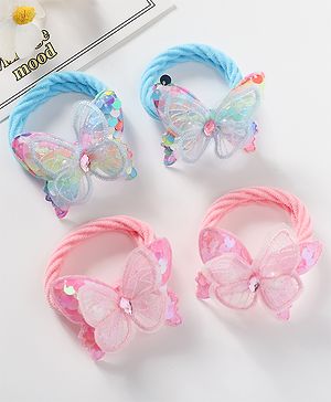 Babyhug Free Size Rubber Band & Scrunchies Sets Pack of 4 - Multicolor