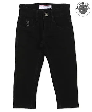 US Polo Assn Full Length Jeans Solid
                              Color - Black