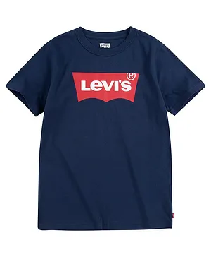 Levi's Half Sleeves Logo Printed Tee - Navy Blue