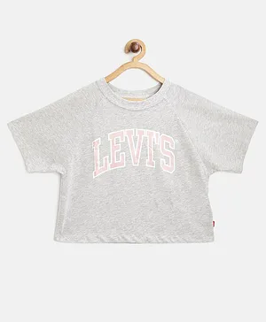 Levi's Half Sleeves Brand Logo Printed Tee - Grey