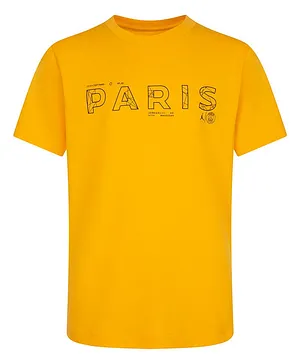 Jordan Half Sleeves Placement Paris Printed Sp23 Tee - Yellow