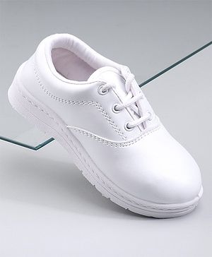 Pine Kids Lace Ups School Shoes - White