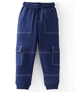 Pine Kids Knit Full Length Solid Lounge Pant - Navy Blue