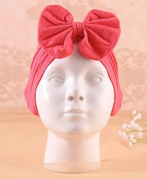 KIDLINGSS Bow Embellished Turban Cap - Red