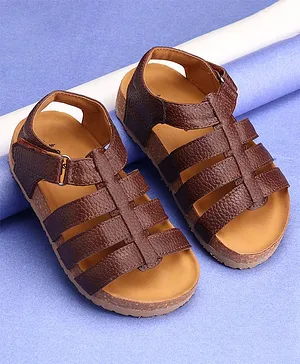 Pine Kids Velcro Closure Sandals - Brown