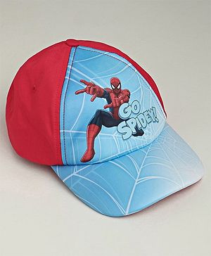 Babyhug Marvel Spiderman Summer Cap - Red & Blue