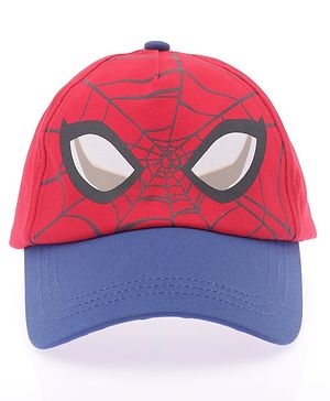 Babyhug Marvel Spiderman Summer Cap - Red