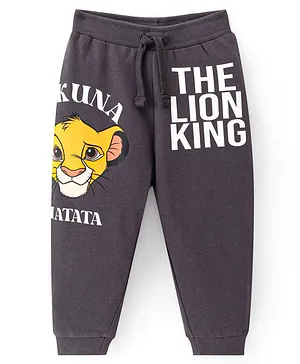 Babyhug Disney Cotton Looper Knit Full Length Lounge Pant Lion King Graphics - Grey