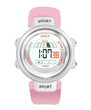 Spiky Stylish Premium Sports Kids Digital Watch - Pink