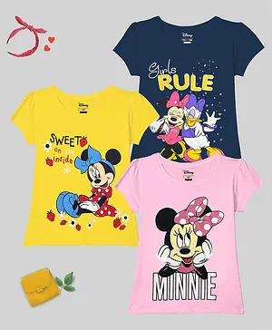 Junior Womens Disney Mickey Mouse Red Tie Dye Crop T-Shirt Tee