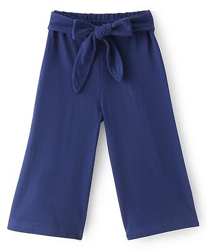 Babyhug Cotton Single Jersey Knit Full Length Palazzo  Navy Blue