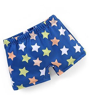 Babyhug Star Print Swimming Trunk - Navy Blue