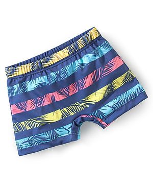 Babyhug Leaf Print Swimming Trunk - Multicolor