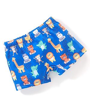Babyhug Animal Print Swimming Trunk - Blue