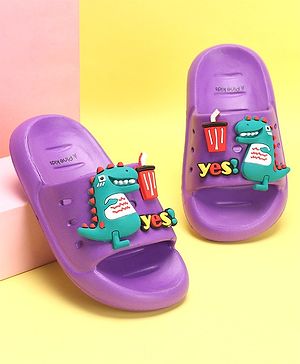 Pine Kids Slip On Style Clogs with Dino Jibbitz - Lavender