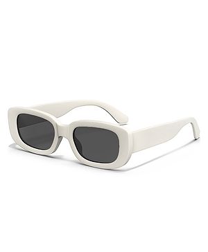 SYGA Children's Square Frame Matte Cartoon Baby Sunglasses Uv400 Anti-Ultraviolet Kids Glasses (White)