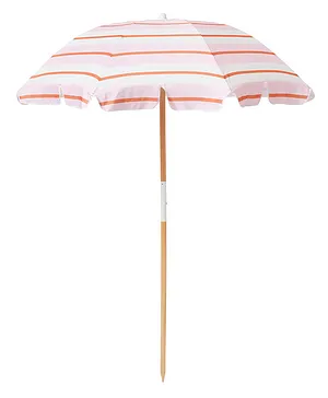 SUNNYLiFE Multicolour Beach Umbrella Summer Stripe Strawberry Sorbet