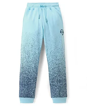 Pine Kids 100% Cotton Knit Full Length Lounge Pant Abstract Print - Light Blue
