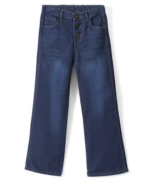 Pine Kids Denim Woven Washed Ankle Length Jeans - Blue