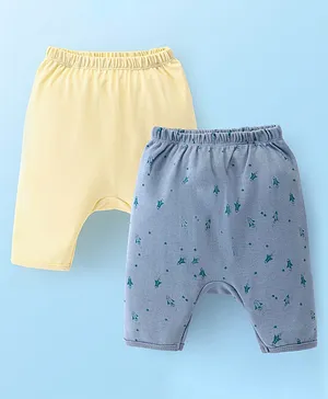 Ben Benny 100% Cotton Interlock Knit Full Length Diaper Legging Rocket Print Pack Of 2 - Multicolour