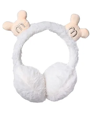 Kid-O-World Ear Detailed Fur Earmuffs - White