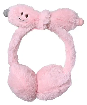 Kid-O-World Knotted Detailed Fur Earmuffs - Pink