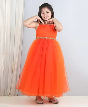 Orange colour dress for sales girl