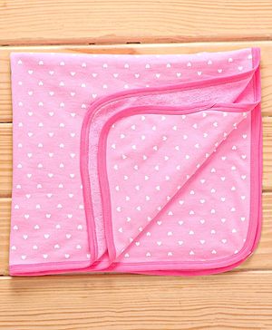 Babyhu Knit Terry Towel Polka Dot Print L 76.2 x B 76.2 cm - Pink