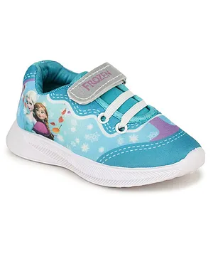 Toothless Frozen Featuring Elsa & Anna Printed Velcro Closure Shoes - Sea Green