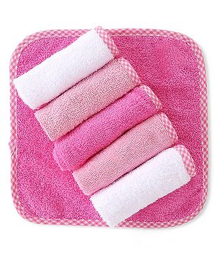 Babyhug Terry Woven Wash cloth Pack Of 6 L 25.4 x B 25.4 cm - Multicolour